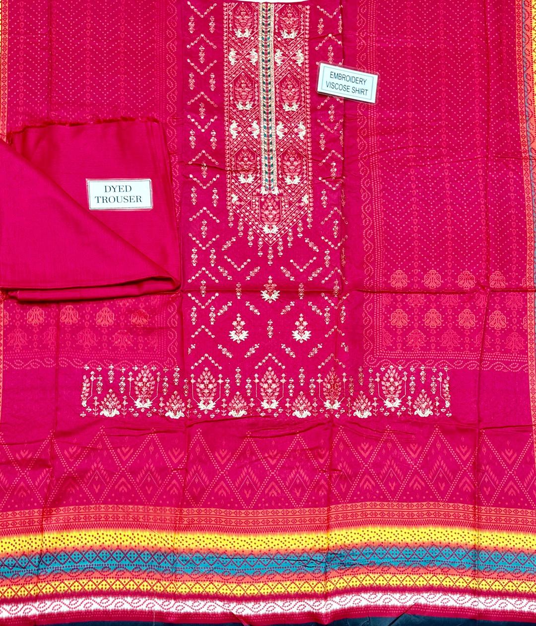 2 Pcs Women's Unstitched Printed Suit