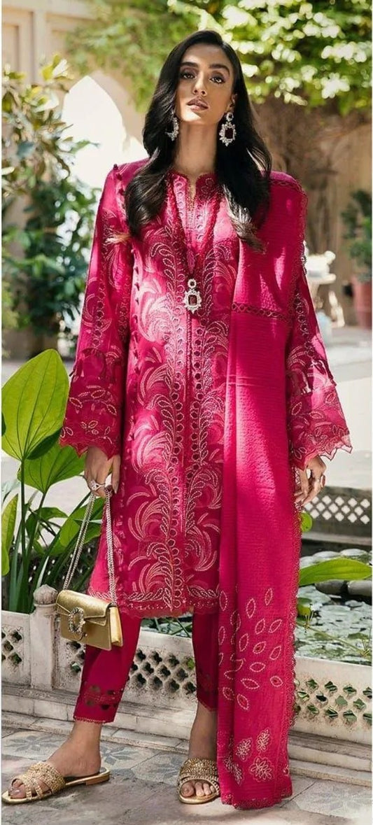 3 Pcs Women's Unstitched Printed Suit