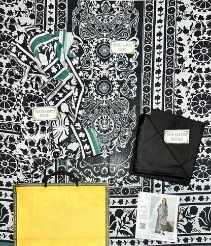 3 Pcs Women's Unstitched Printed Suit