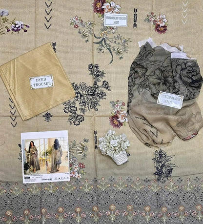 3 Pcs Women's Unstitched Printed Suit