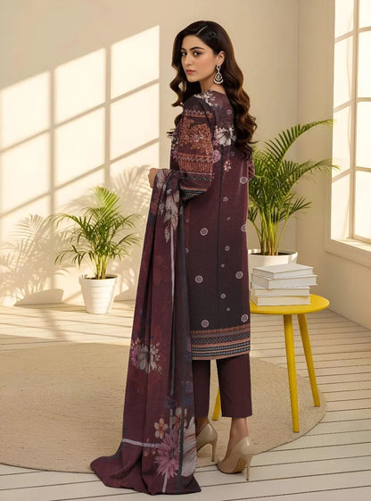 3 Pcs Women's Unstitched Printed Suit