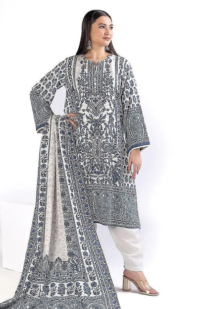 3 Pcs Women's Unstitched Printed Suit