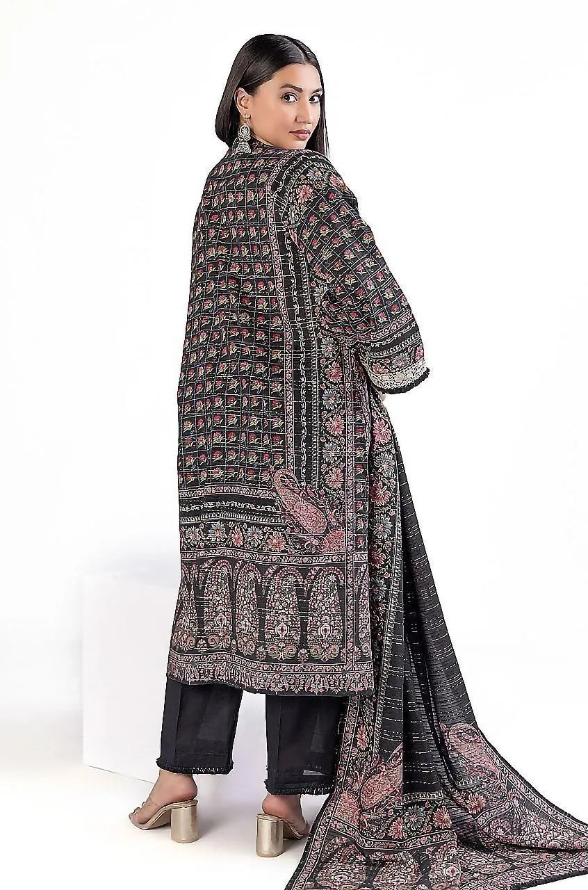 3 Pcs Women's Unstitched Printed Suit