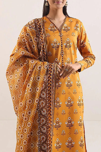 3 Pcs Women's Unstitched Printed Suit