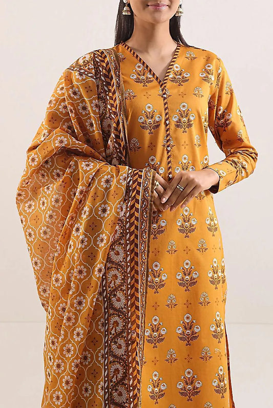 3 Pcs Women's Unstitched Printed Suit