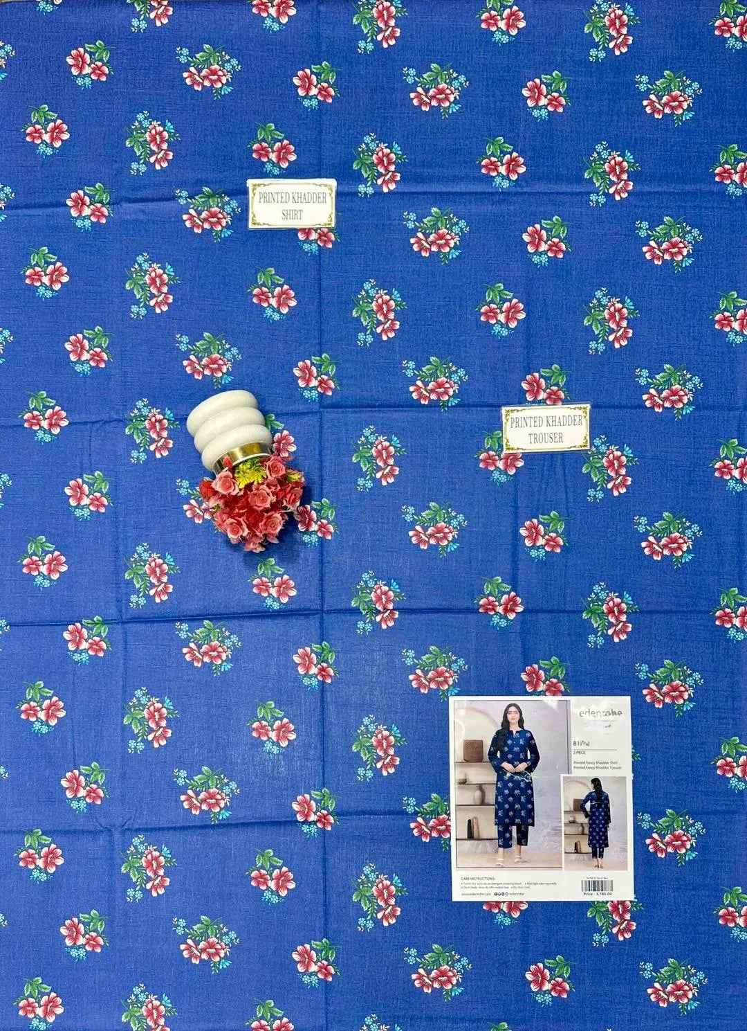 2 Pcs Women's Unstitched Printed Suit