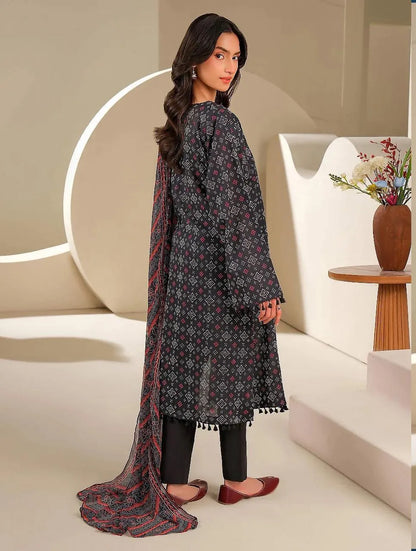 3 Pcs Women's Unstitched Printed Suit
