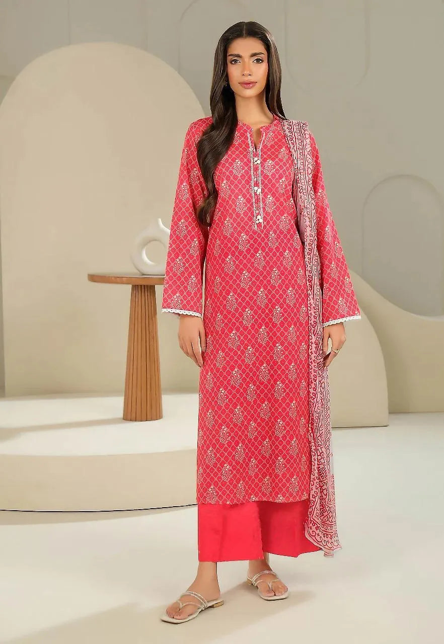 3 Pcs Women's Unstitched Printed Suit
