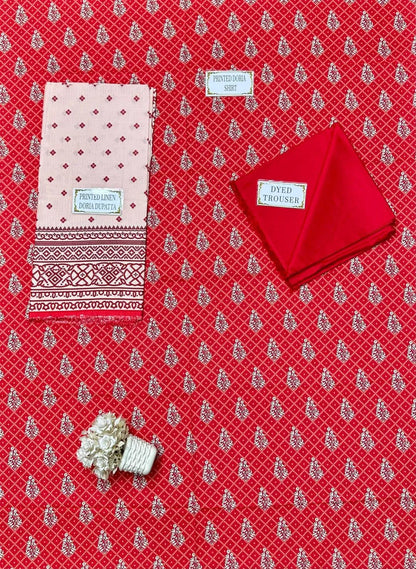 3 Pcs Women's Unstitched Printed Suit