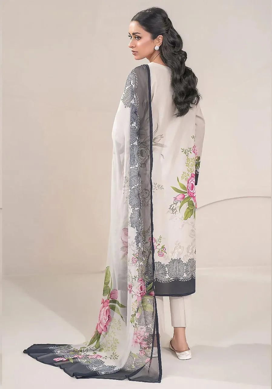 3 Pcs Women's Unstitched Printed Suit