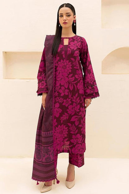 3 Pcs Women's Unstitched Digital Print Suit