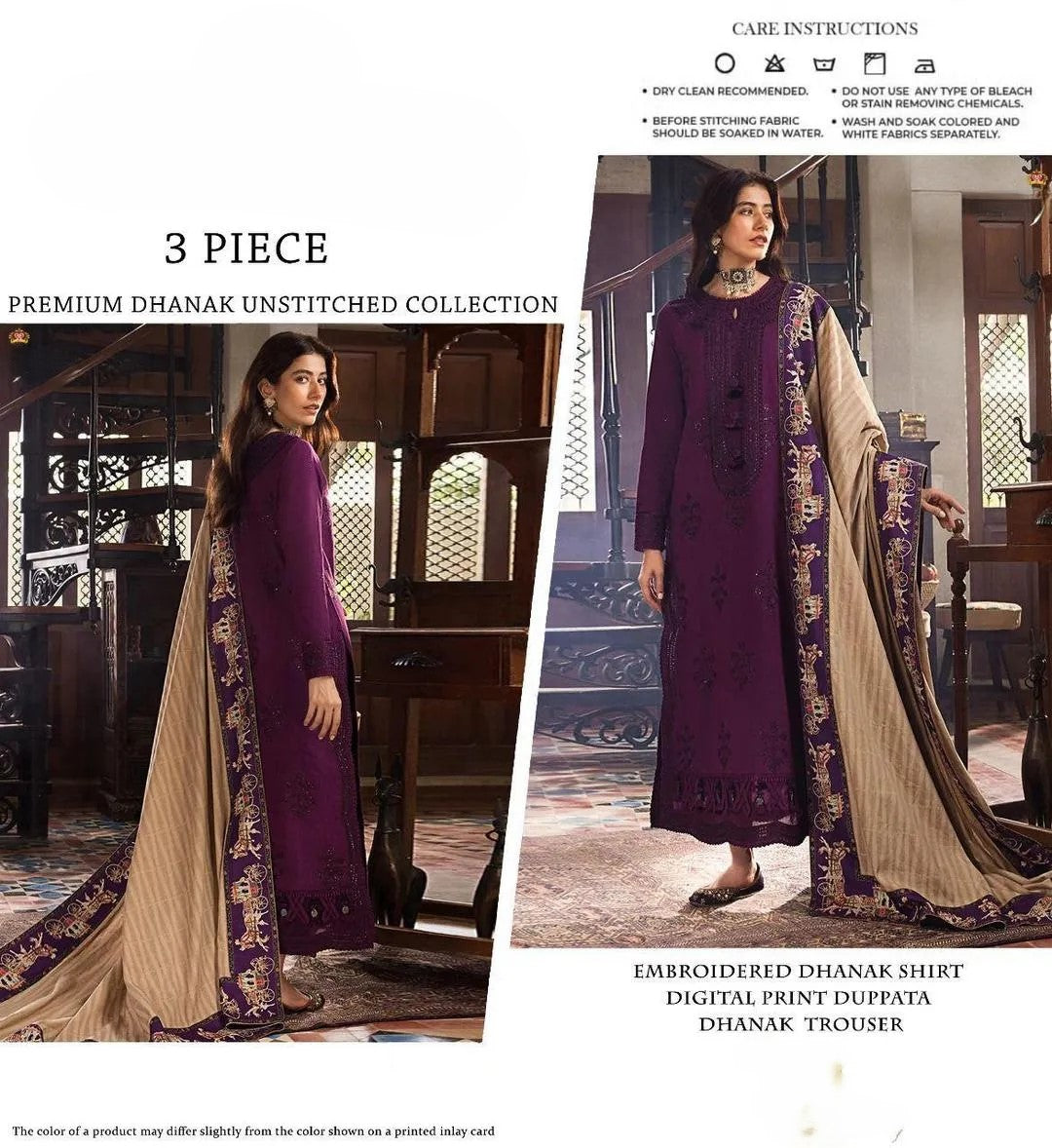 3 Pcs Women's Unstitched Embroidered Suit